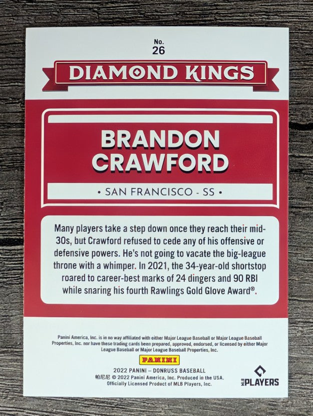 2022 Donruss #26 Brandon Crawford DK