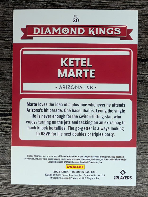 2022 Donruss #30 Ketel Marte DK