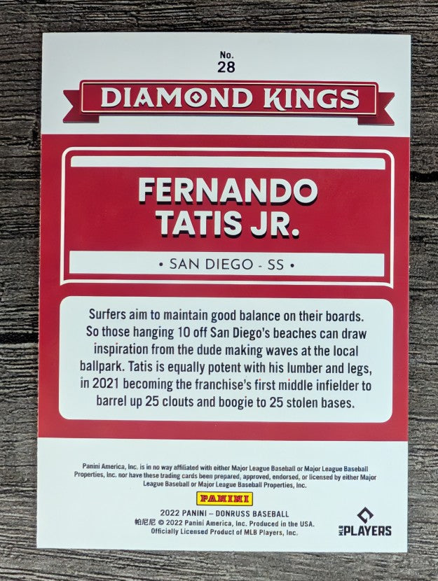2022 Donruss #28 Fernando Tatis Jr. DK
