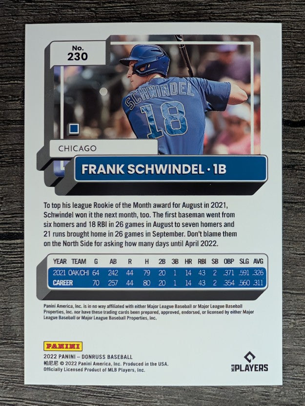 2022 Donruss #230 Frank Schwindel