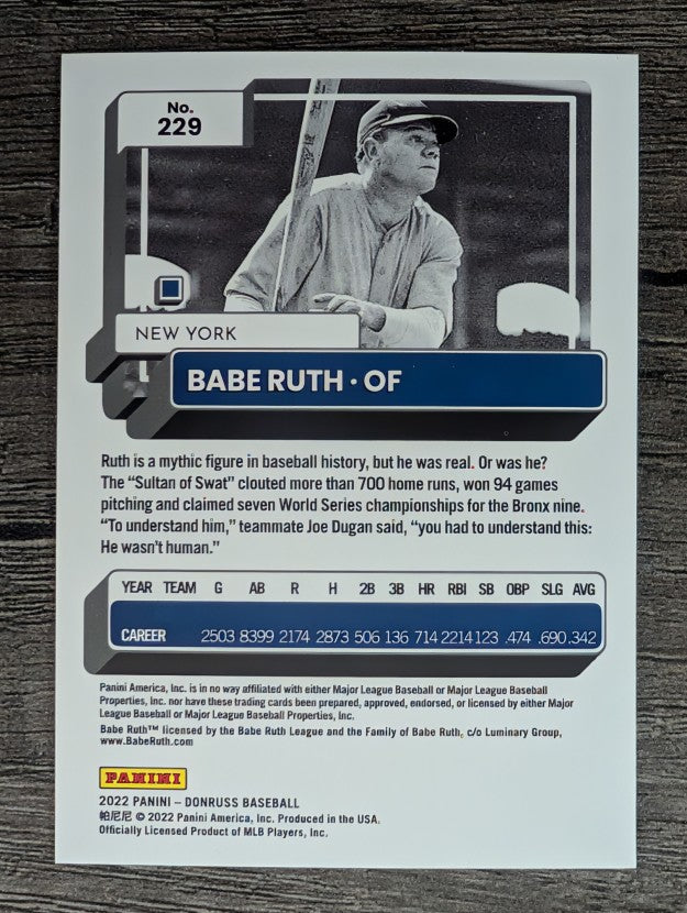 2022 Donruss #229 Babe Ruth