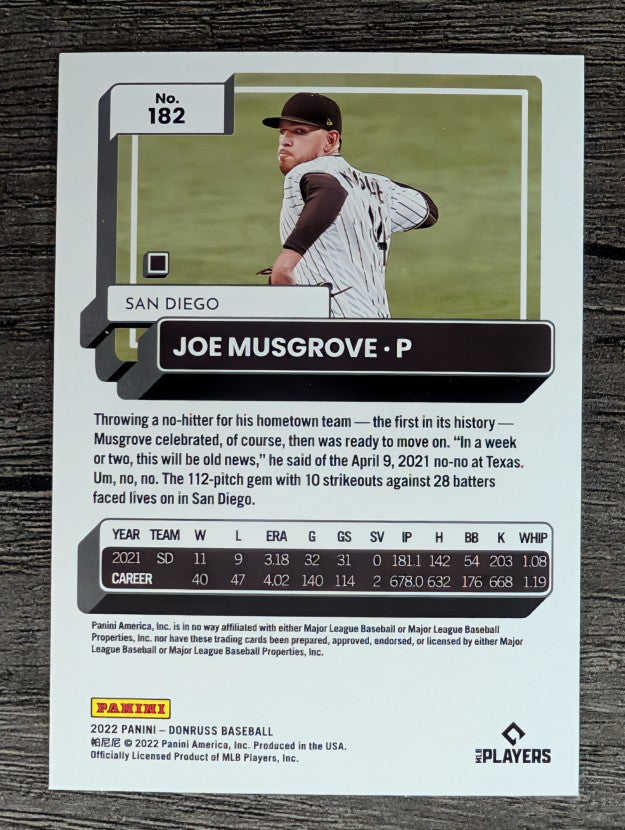2022 Donruss #182 Joe Musgrove
