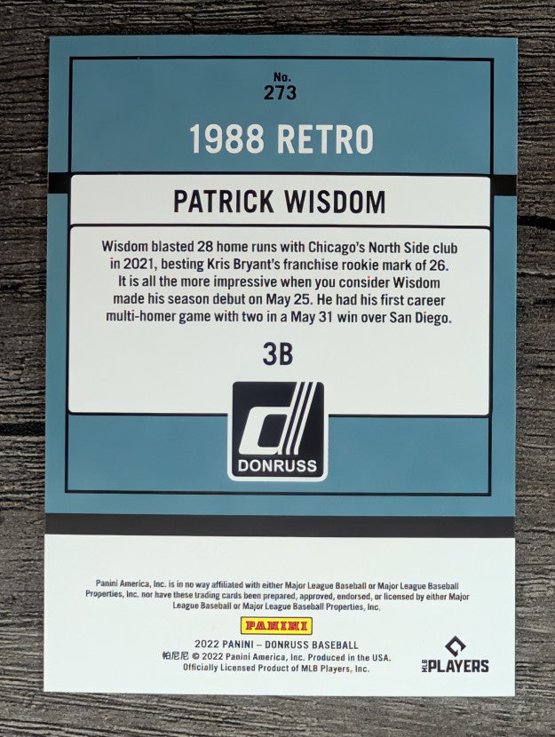 2022 Donruss #273 Patrick Wisdom RETRO