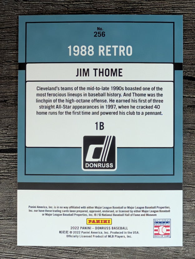 2022 Donruss #256 Jim Thome RETRO