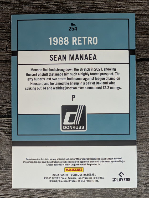 2022 Donruss #254 Sean Manaea RETRO