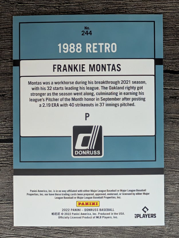 2022 Donruss #244 Frankie Montas RETRO