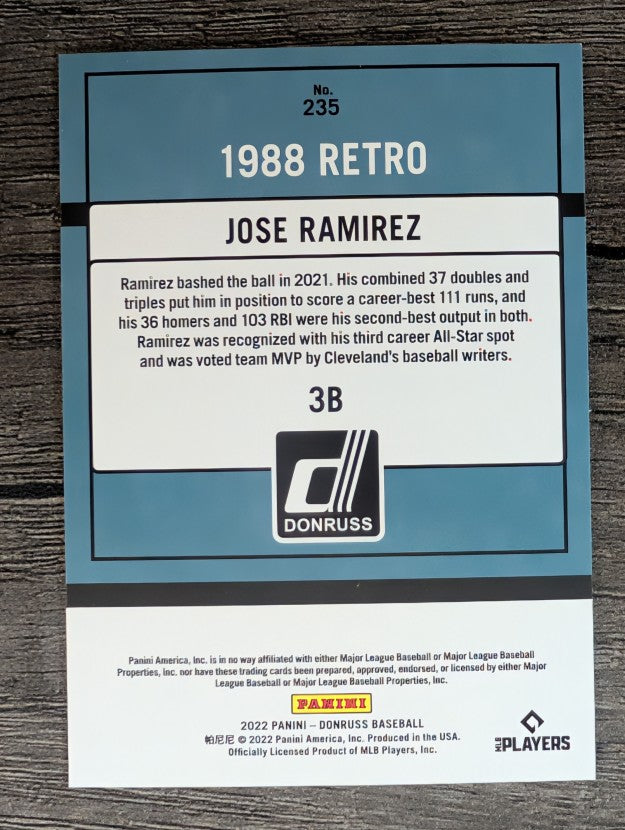 2022 Donruss #235 Jose Ramirez RETRO
