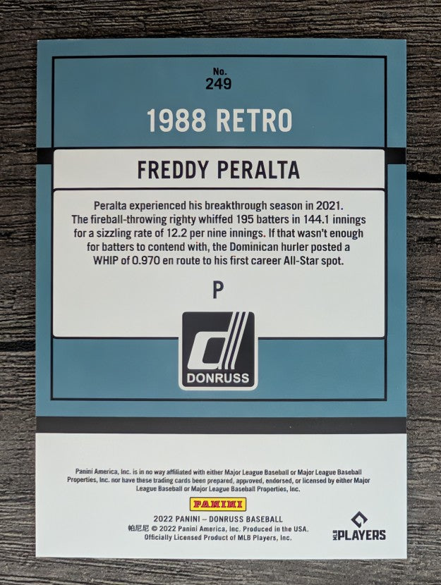 2022 Donruss #249 Freddy Peralta RETRO