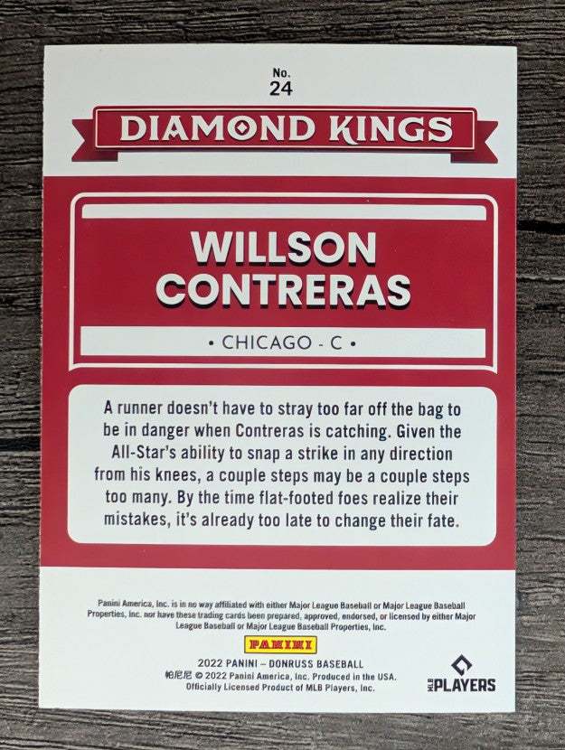 2022 Donruss #24 Willson Contreras DK