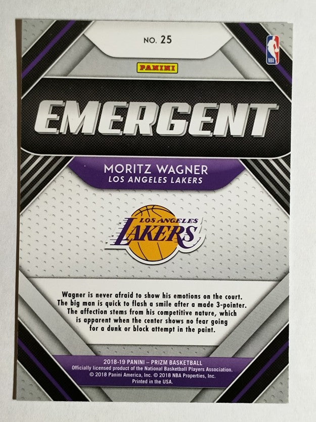 2018-19 Panini Prizm Emergent #25 Moritz Wagner