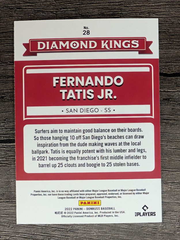 2022 Donruss #28 Fernando Tatis Jr. DK