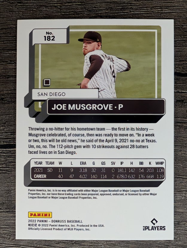 2022 Donruss #182 Joe Musgrove