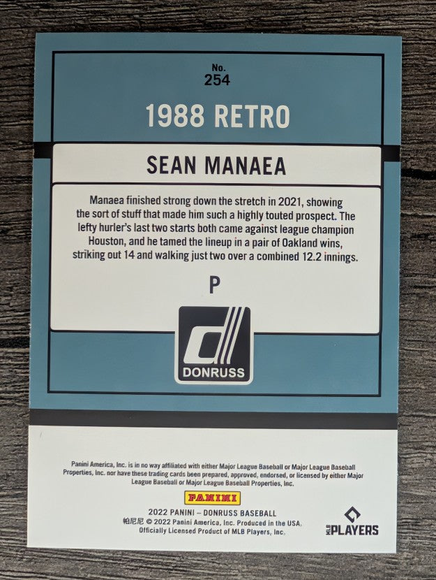 2022 Donruss #254 Sean Manaea RETRO