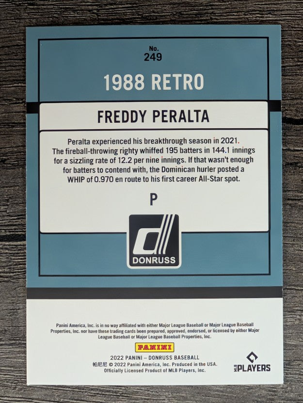 2022 Donruss #249 Freddy Peralta RETRO
