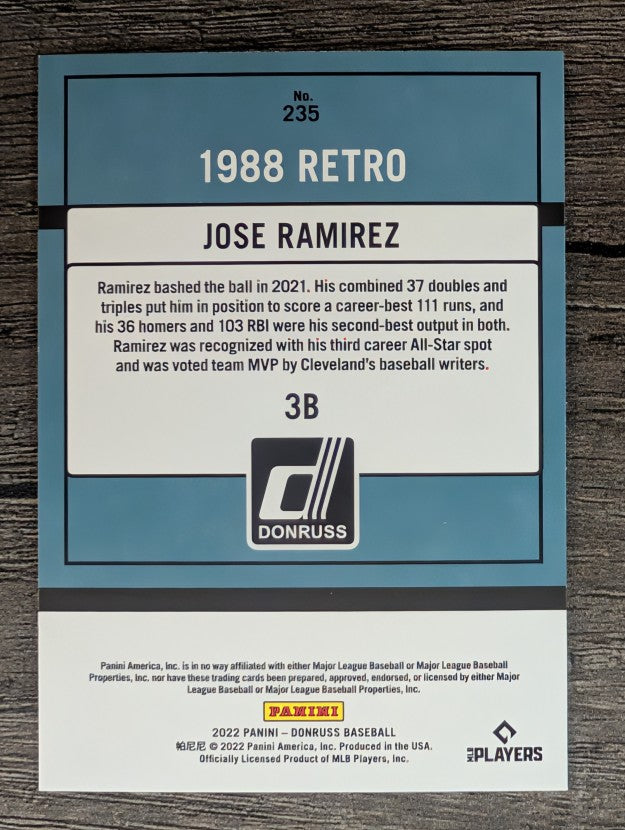 2022 Donruss #235 Jose Ramirez RETRO
