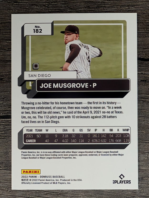 2022 Donruss #182 Joe Musgrove