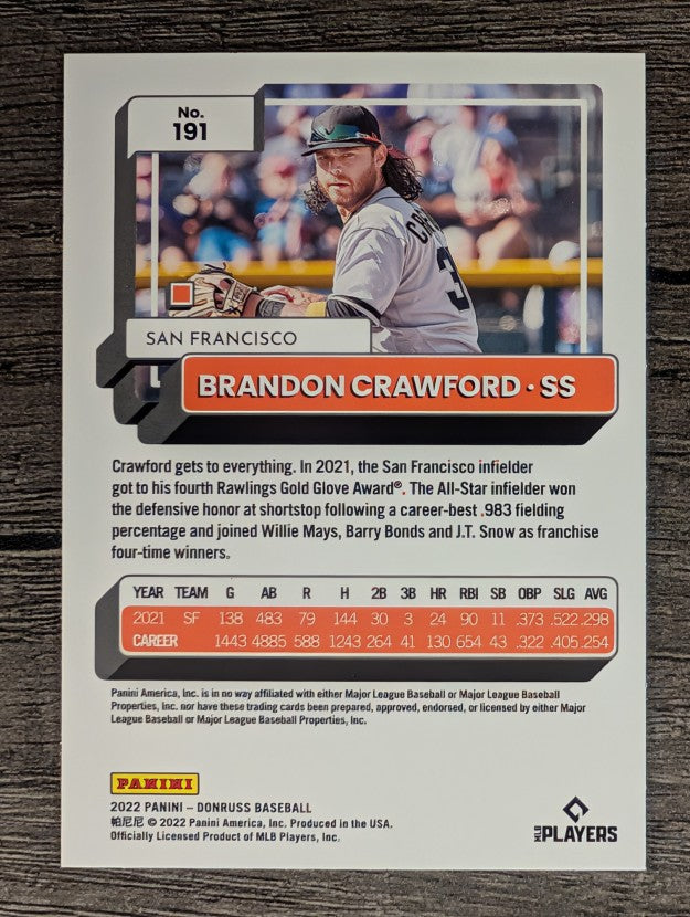2022 Donruss #191 Brandon Crawford