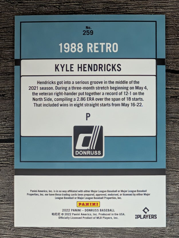 2022 Donruss #259 Kyle Hendricks RETRO
