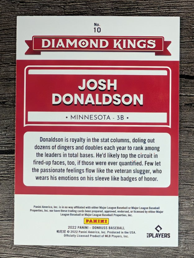 2022 Donruss #10 Josh Donaldson DK