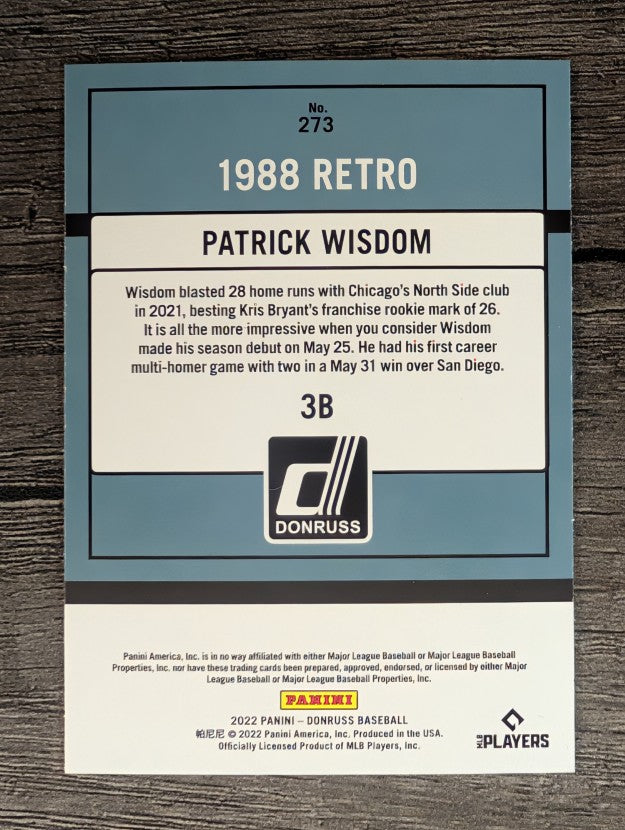 2022 Donruss #273 Patrick Wisdom RETRO