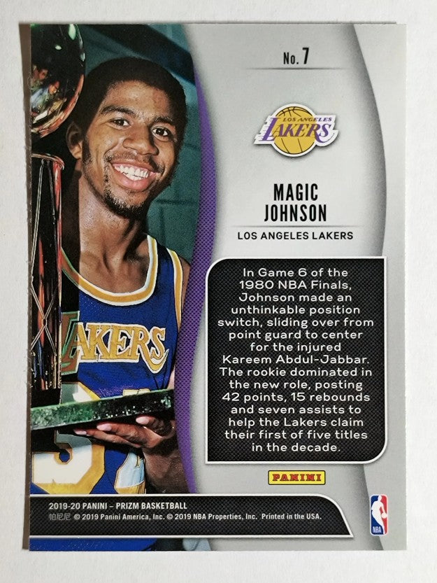 2019-20 Panini Prizm NBA Finalists #7 Magic Johnson