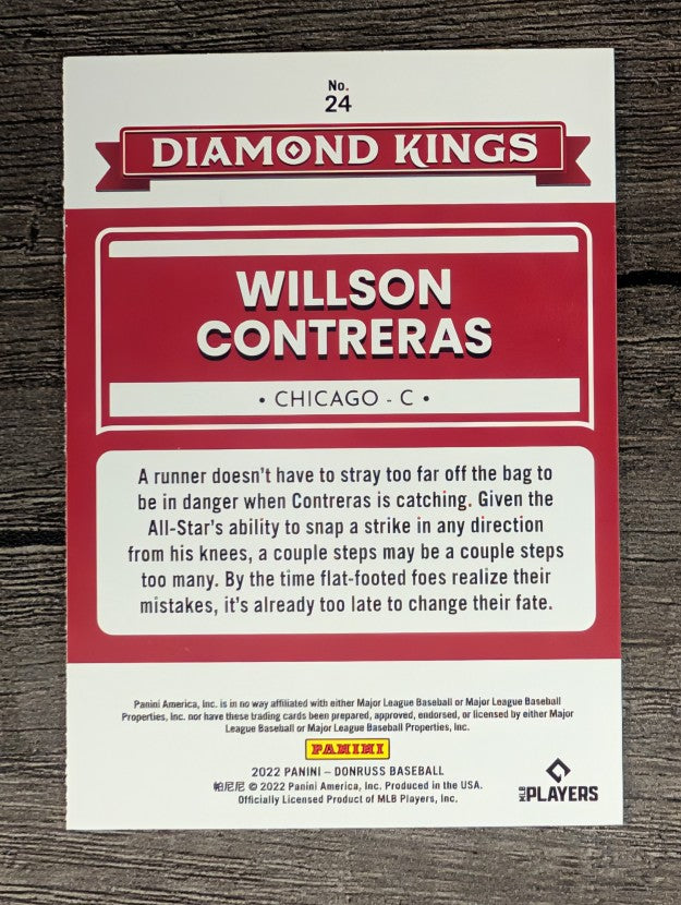 2022 Donruss #24 Willson Contreras DK