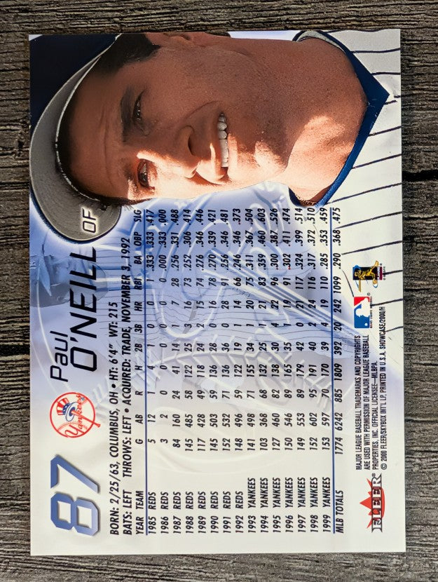 2000 Fleer Showcase #87 Paul O'Neill