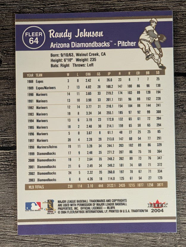 2004 Fleer Tradition #64 Randy Johnson