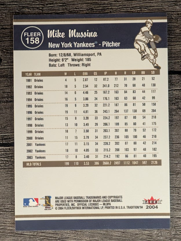2004 Fleer Tradition #158 Mike Mussina