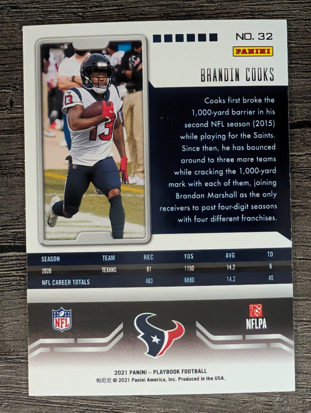 2021 Panini Playbook #32 Brandin Cooks