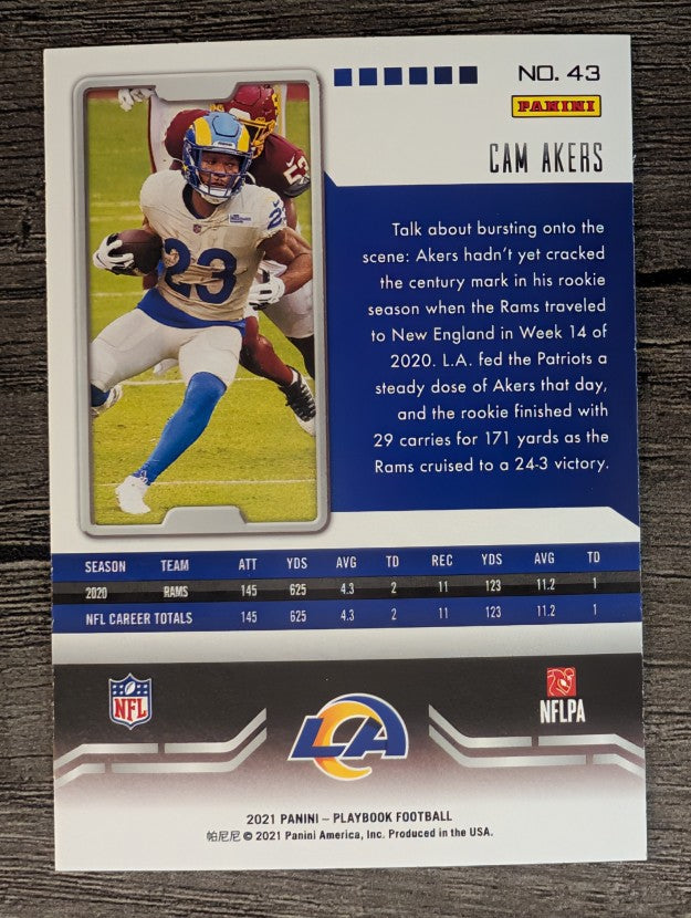 2021 Panini Playbook #43 Cam Akers
