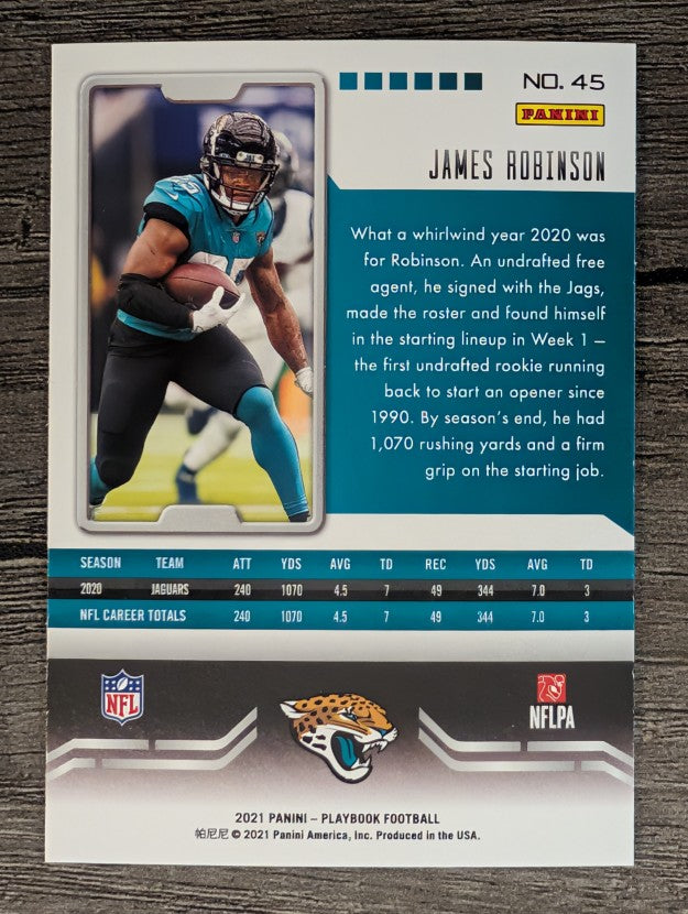 2021 Panini Playbook #45 James Robinson