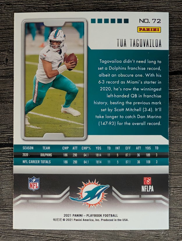 2021 Panini Playbook #72 Tua Tagovailoa