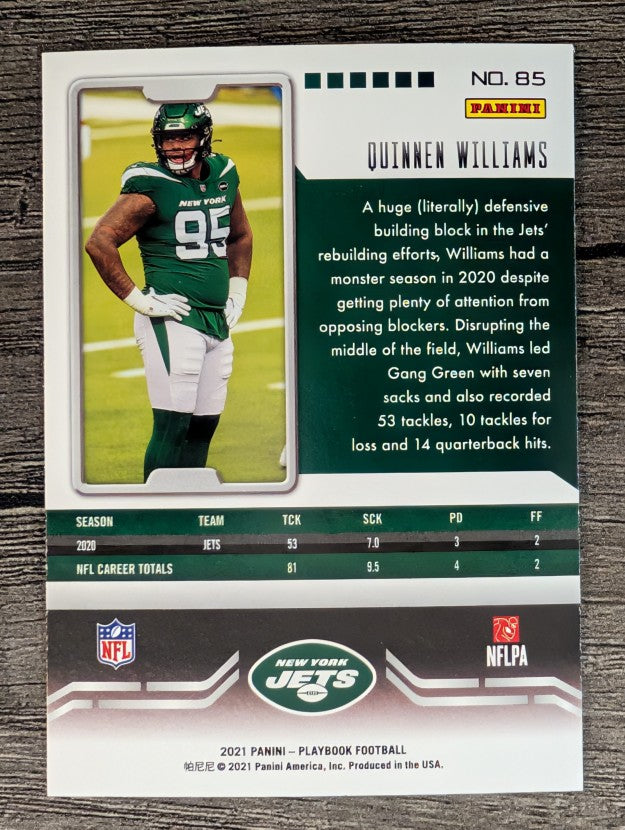 2021 Panini Playbook #85 Quinnen Williams