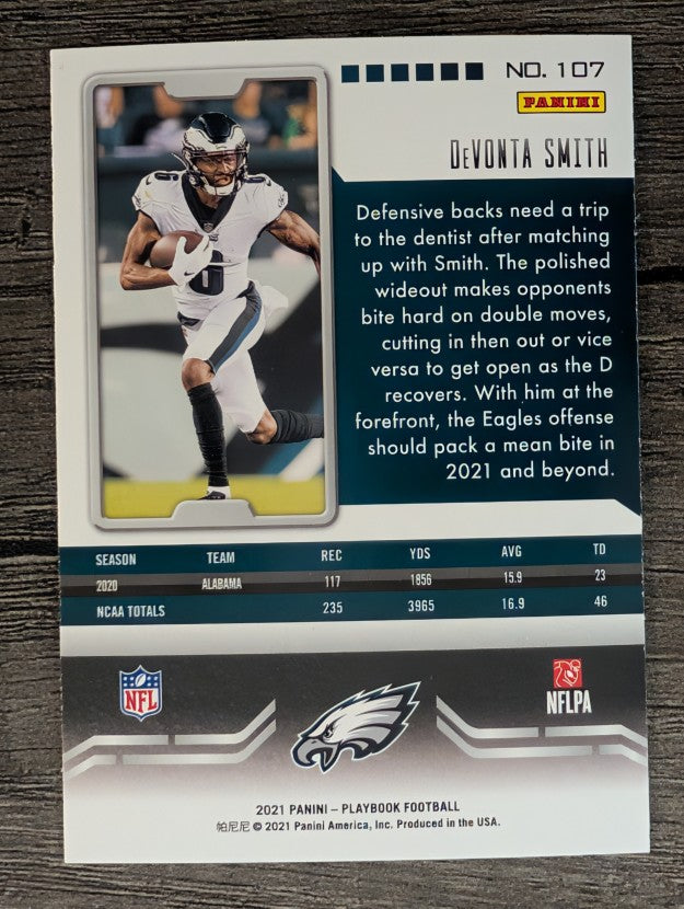 2021 Panini Playbook #107 DeVonta Smith RC