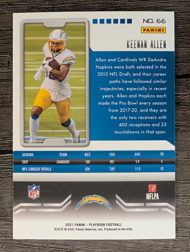 2021 Panini Playbook Purple #66 Keenan Allen