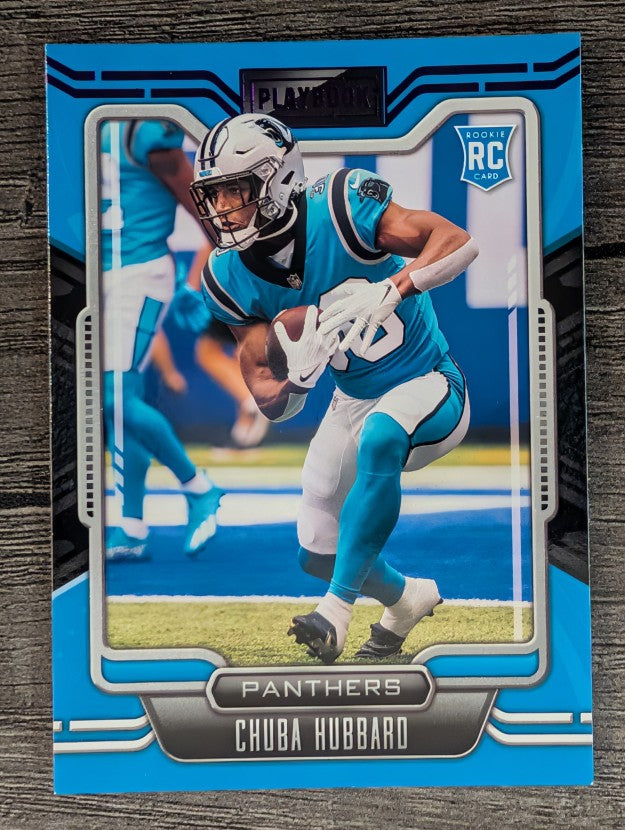 2021 Panini Playbook Purple #134 Chuba Hubbard