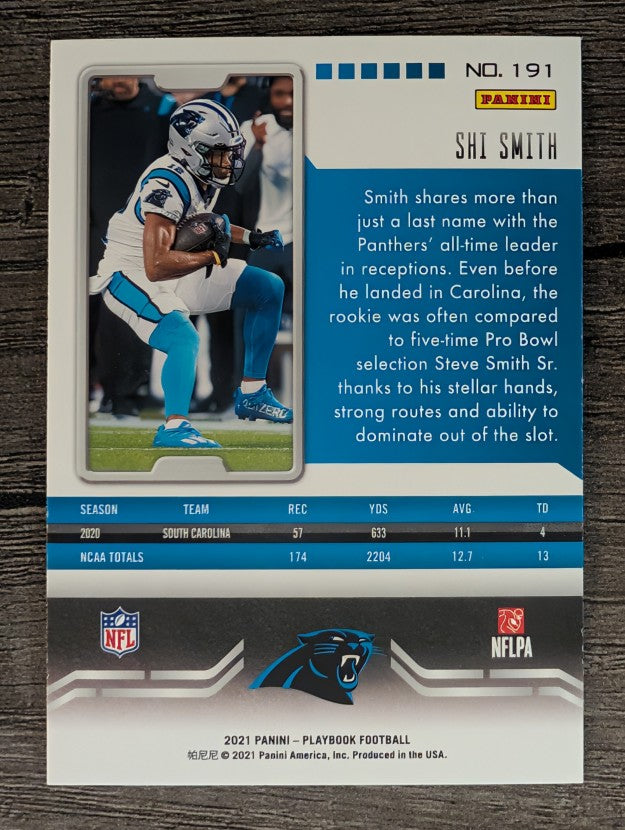 2021 Panini Playbook Purple #191 Shi Smith