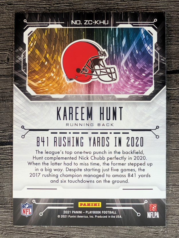 2021 Panini Playbook Zoning Commission #15 Kareem Hunt