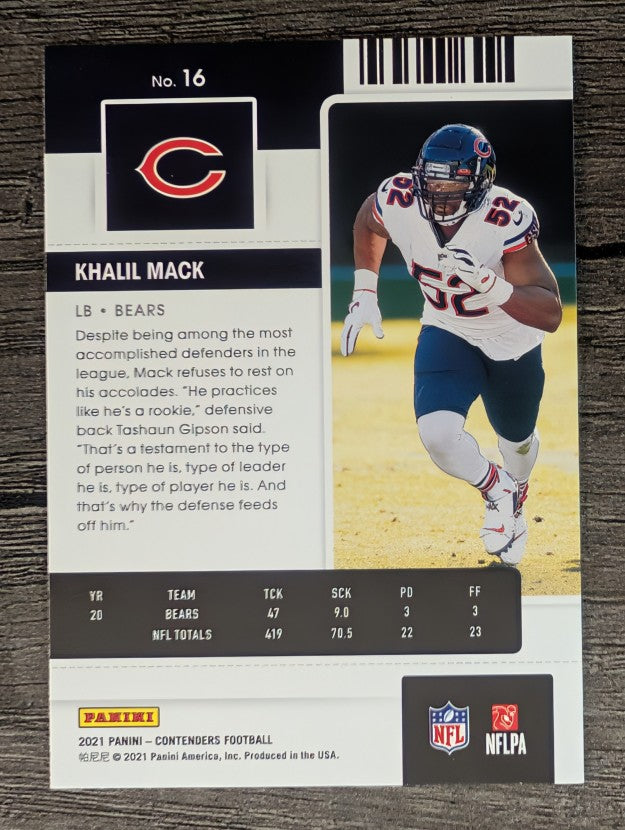 2021 Panini Contenders #16 Khalil Mack