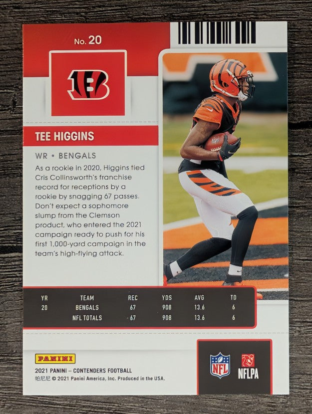 2021 Panini Contenders #20 Tee Higgins