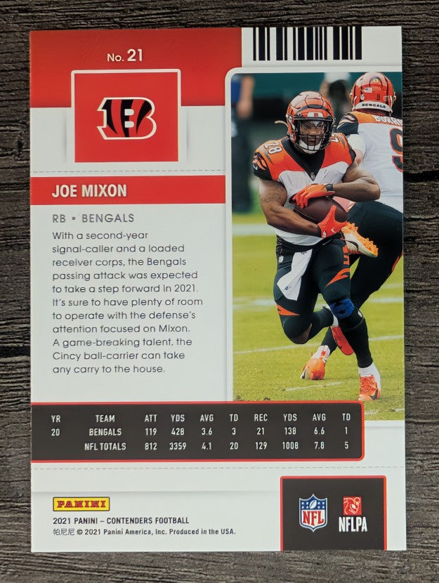 2021 Panini Contenders #21 Joe Mixon