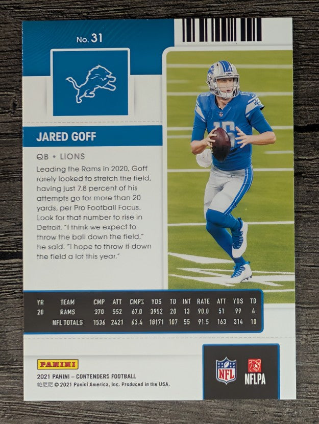 2021 Panini Contenders #31 Jared Goff