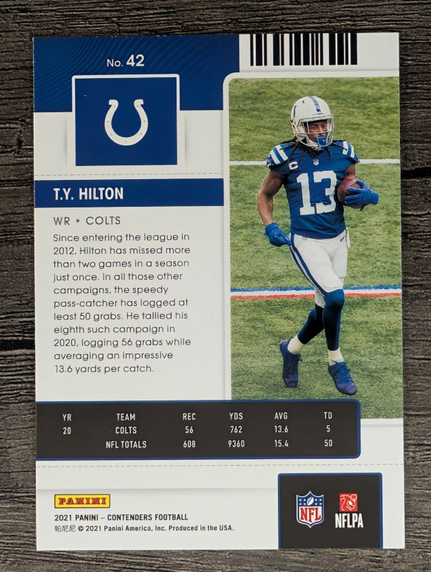 2021 Panini Contenders #42 T.Y. Hilton