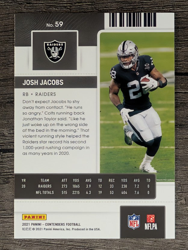 2021 Panini Contenders #59 Josh Jacobs