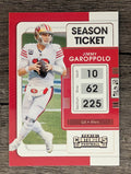 2021 Panini Contenders #88 Jimmy Garoppolo