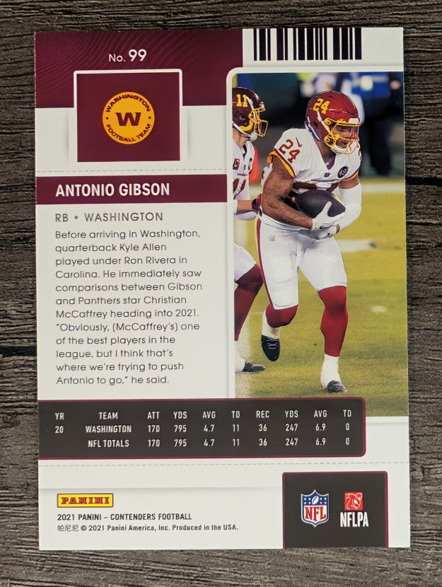 2021 Panini Contenders #99 Antonio Gibson