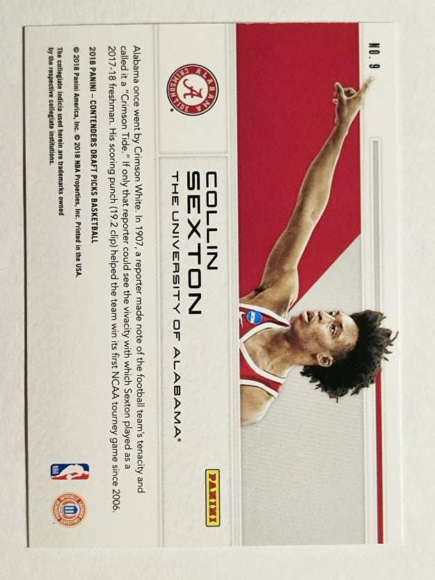 2018-19 Panini Contenders Draft Picks School Colors #9 Collin Sexton