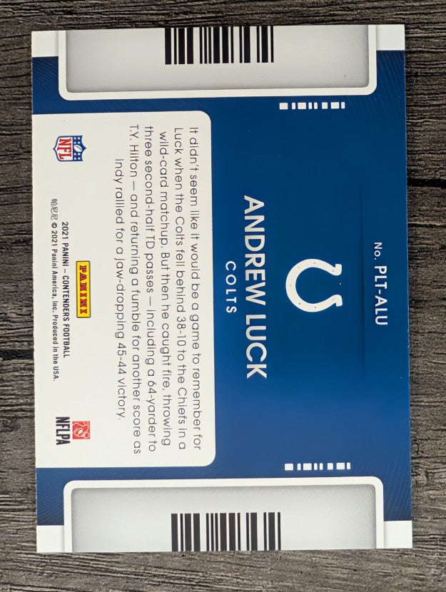 2021 Panini Contenders Playoff Tickets #8 Andrew Luck