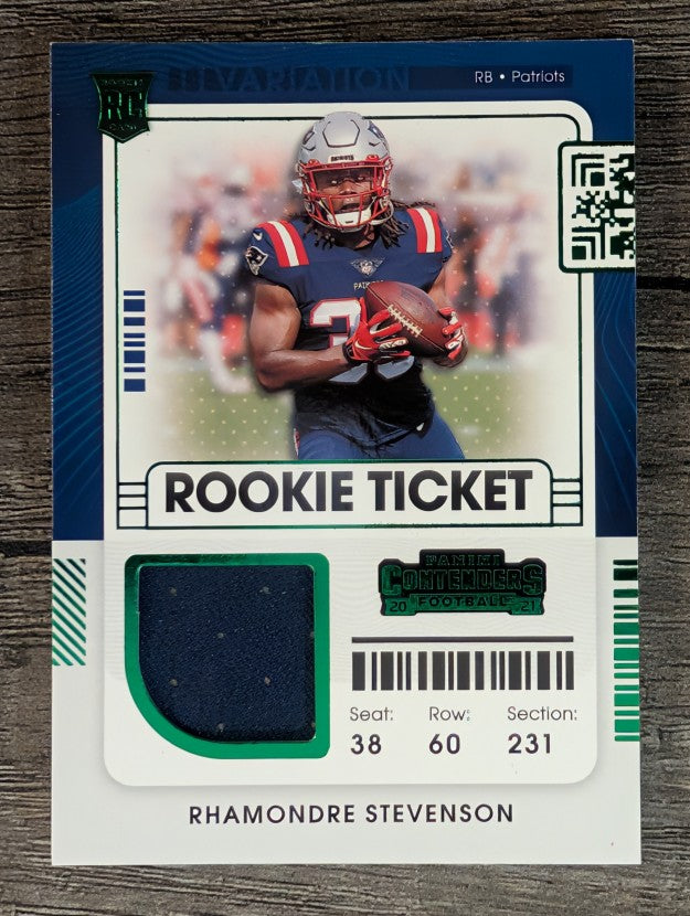 2021 Panini Contenders Rookie Ticket Swatches Variation #33 Rhamondre Stevenson